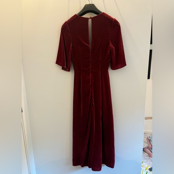 Park & fifth Kendal dress in raspberry velvet - Picture 3 of 6